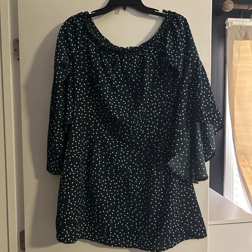 Green Polka Dot Mini Dress